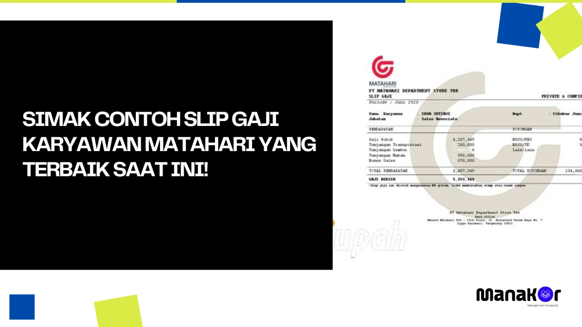 Contoh Slip Gaji Karyawan Matahari