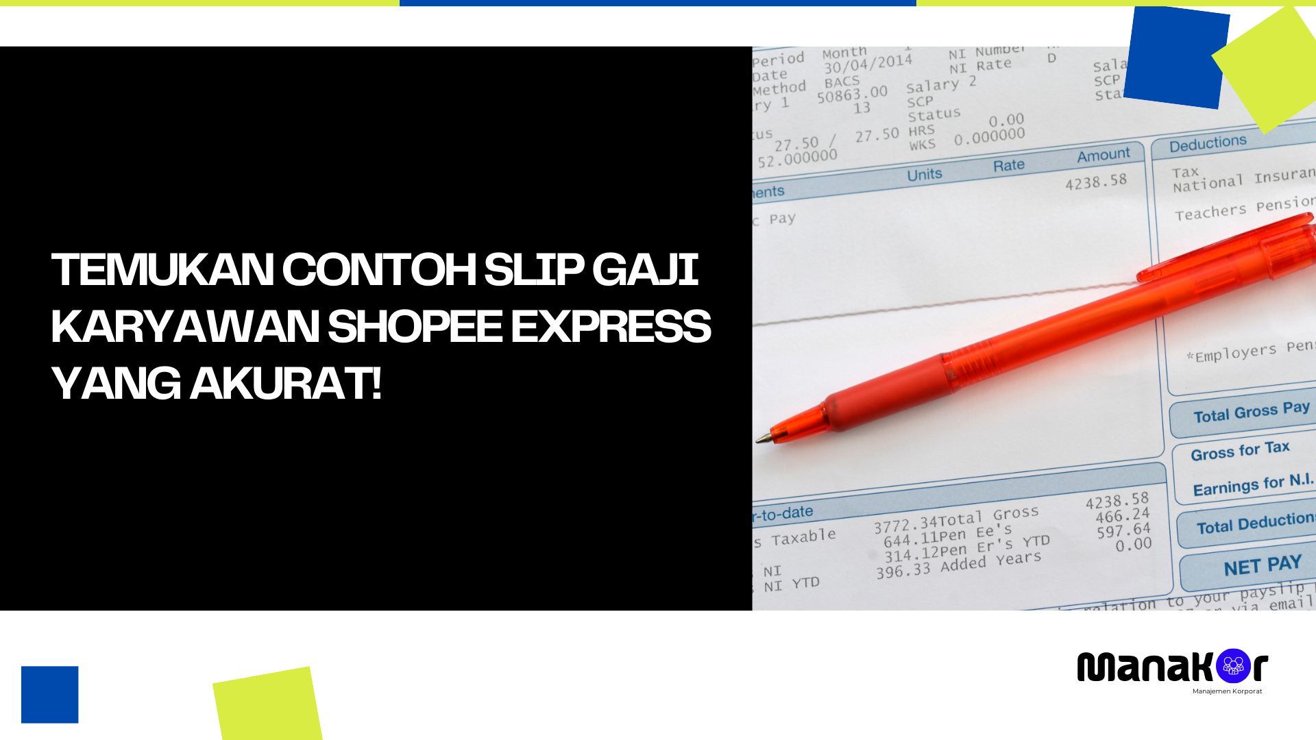 Contoh Slip Gaji Karyawan Shopee Express
