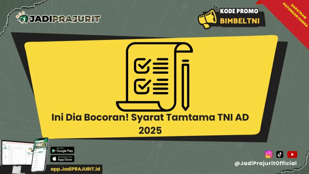 Syarat Tamtama TNI AD 2025