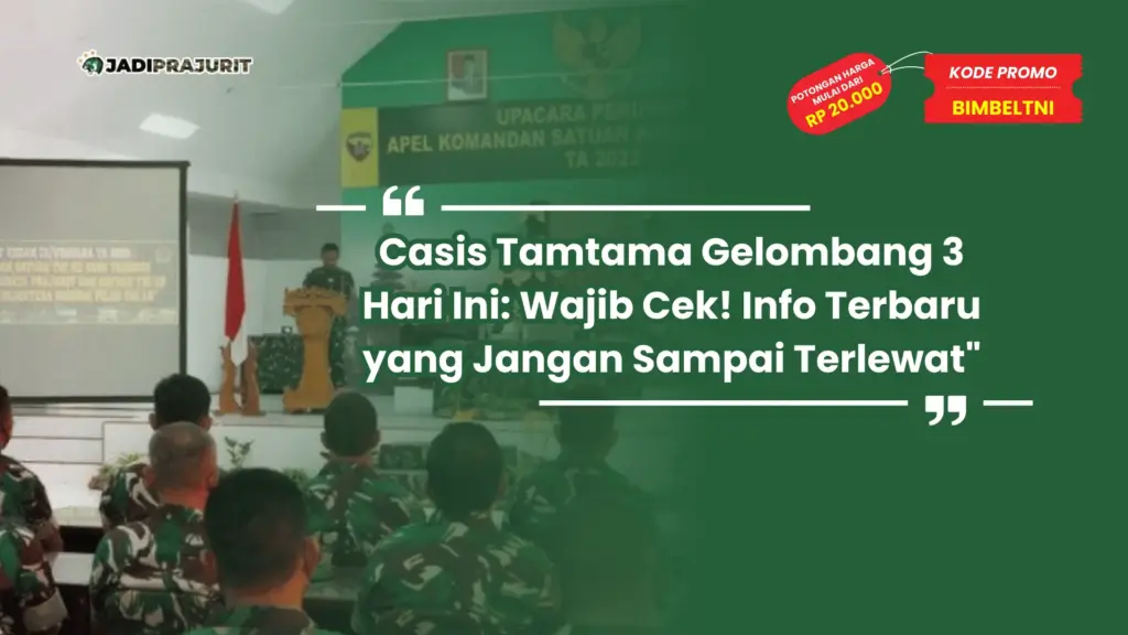 Casis Tamtama Gelombang 3 Hari Ini