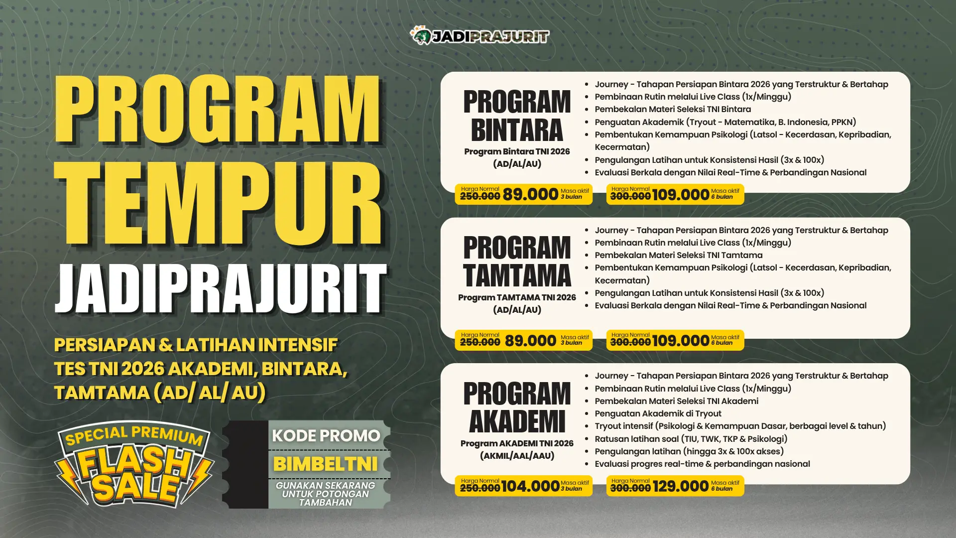 (ARTIKEL SLIDER) - PROMO FLASH SALE (22 April 2026) - KODE PROMO JADIPRAJURIT