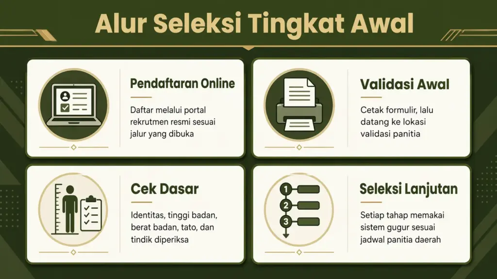 Tahapan seleksi masuk TNI