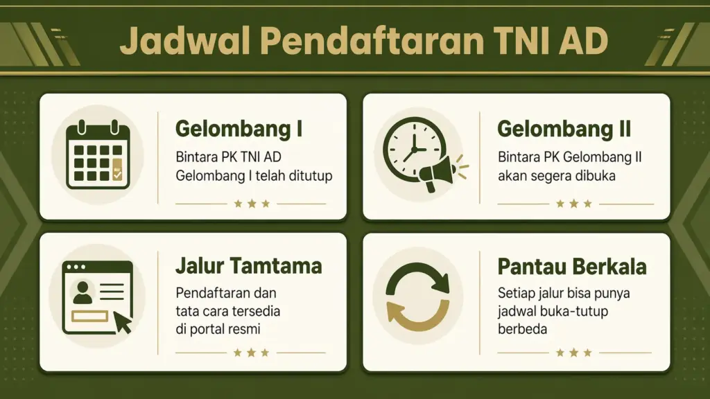 Jadwal pendaftaran tni