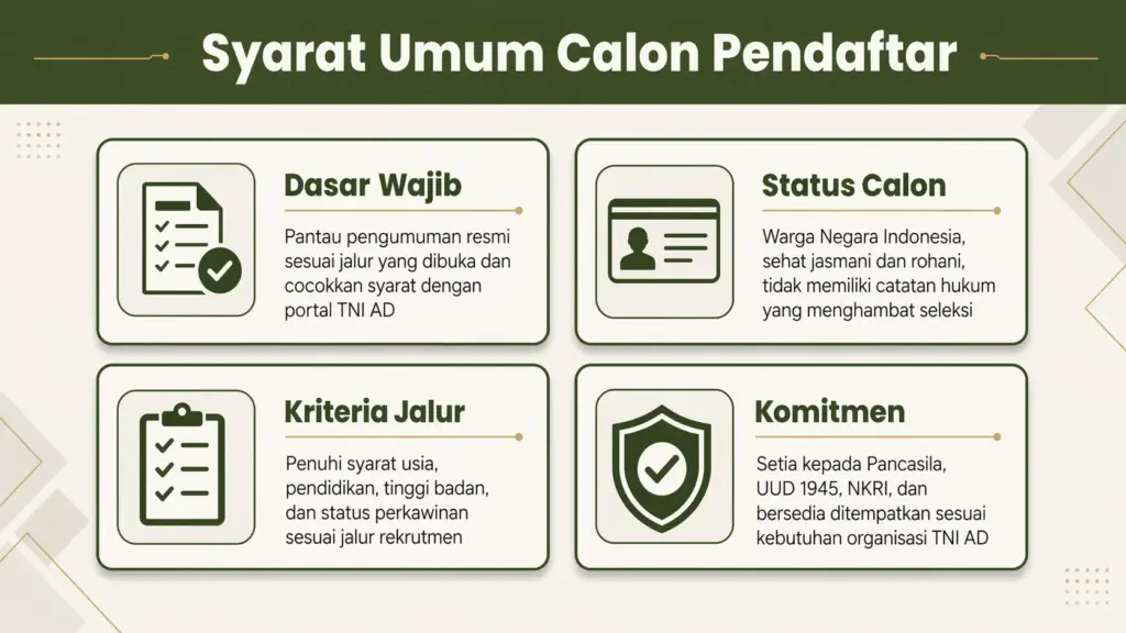 syarat pendaftaran tni ad