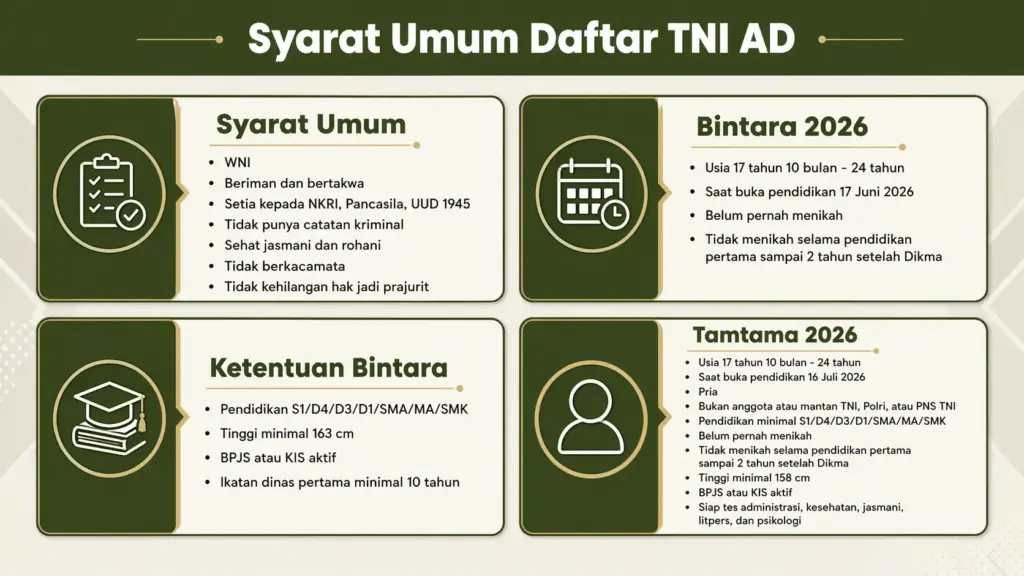 syarat pendaftaran tni ad