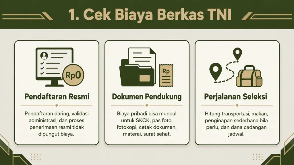Berapa biaya mengurus berkas TNI