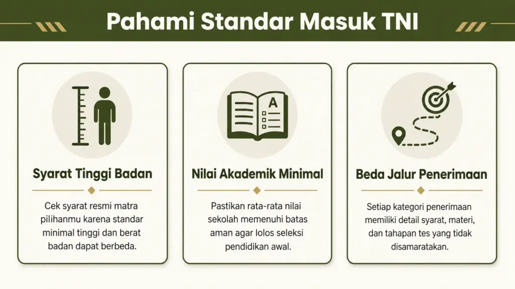 Tes TNI harus tinggi berapa