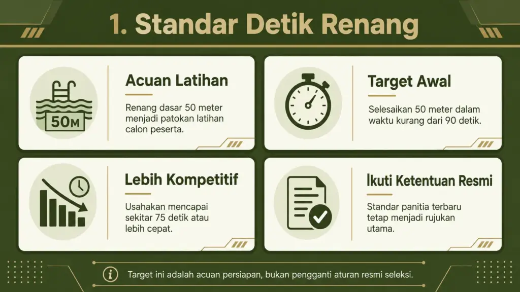 Berapa detik tes renang TNI