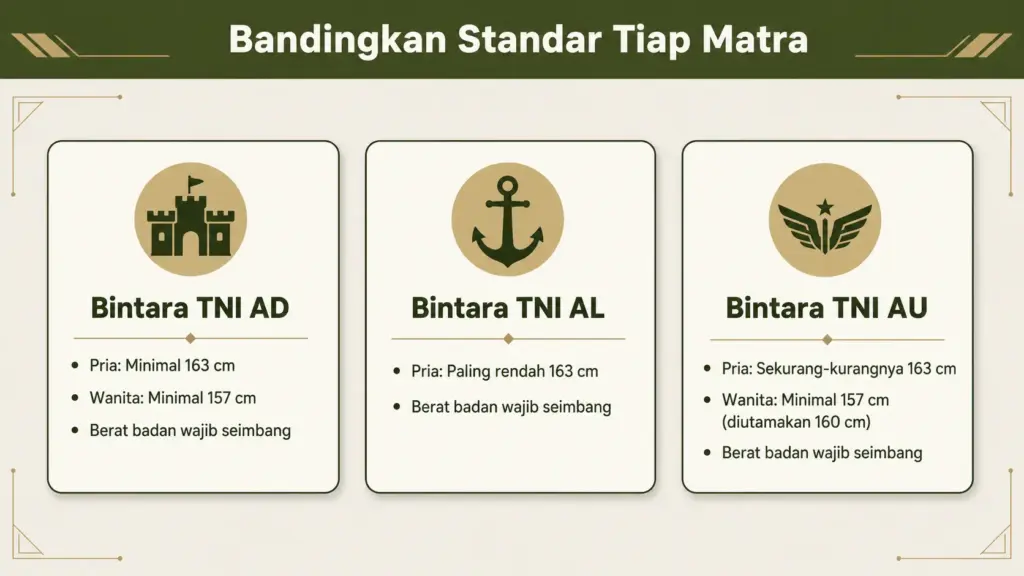 tinggi minimal bintara PK TNI