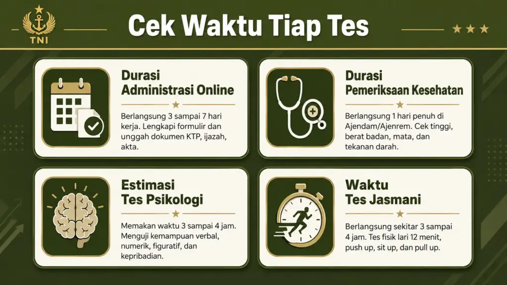berapa lama tes tni