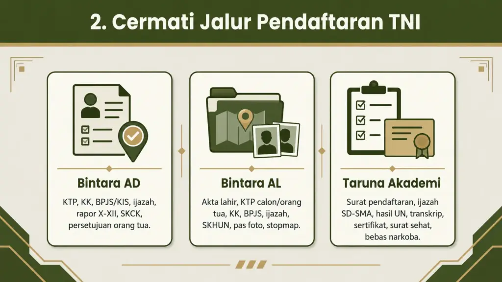 Apa saja berkas daftar TNI