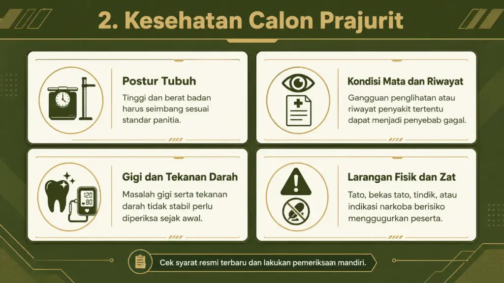 Apa saja yang bisa menggagalkan tes TNI