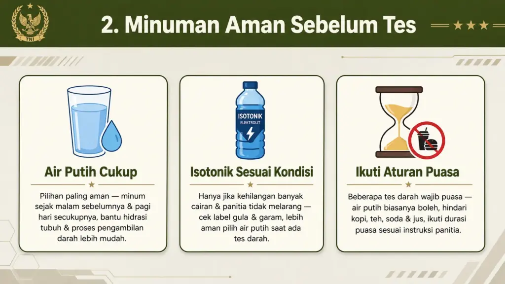 Sebelum tes kesehatan sebaiknya minum apa
