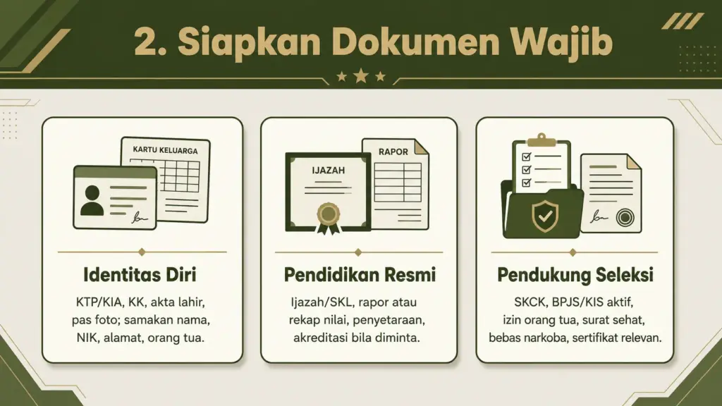 Tes administrasi TNI meliputi apa saja