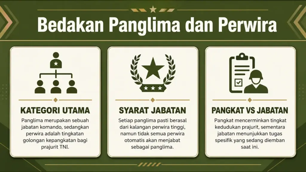 perbedaan panglima dan perwira