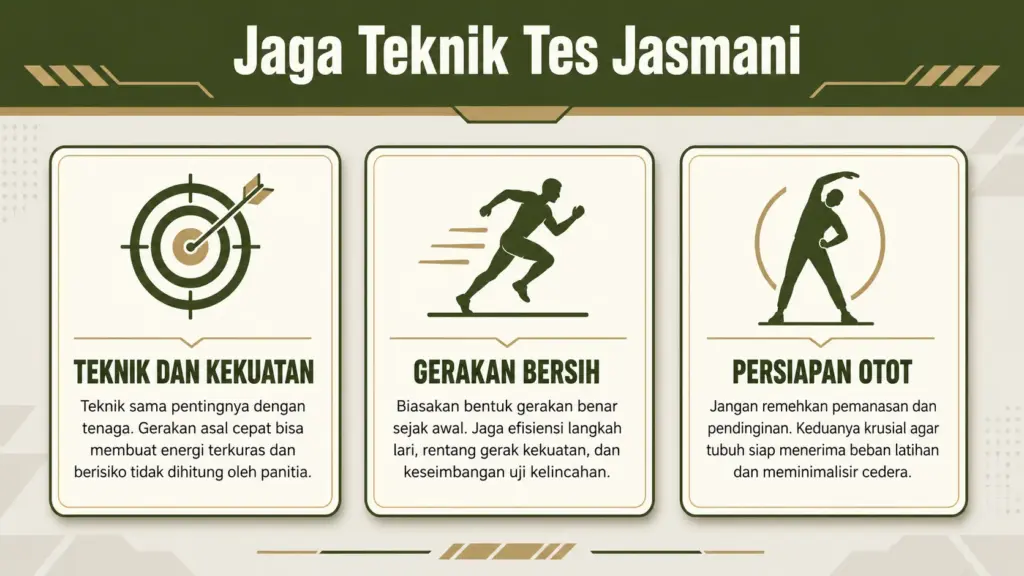 bagaimana cara lolos tes jasmani