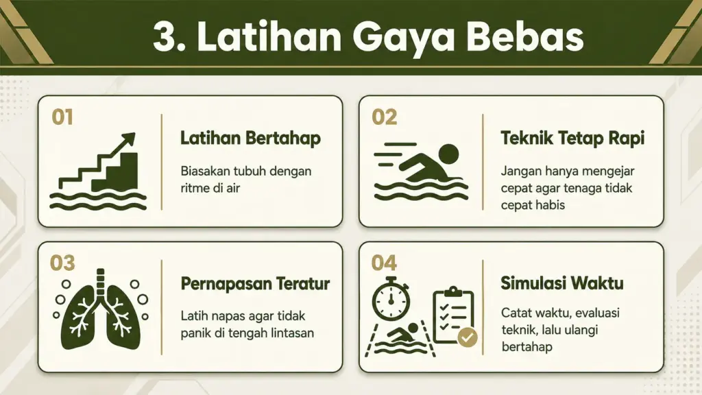 Apakah tes renang TNI bisa gaya bebas