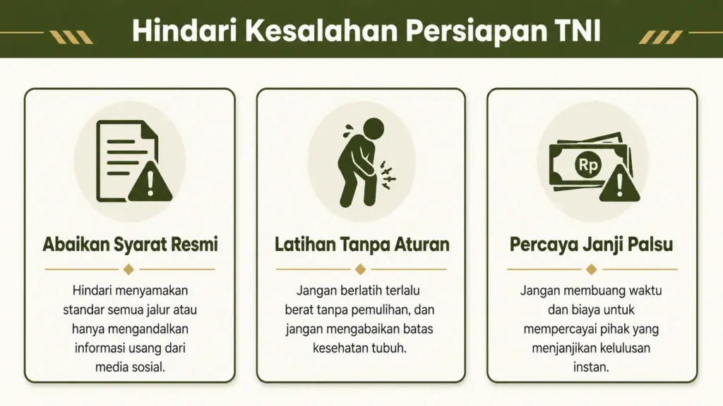 Tes TNI harus tinggi berapa