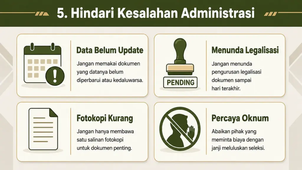 Berapa rangkap berkas daftar TNI