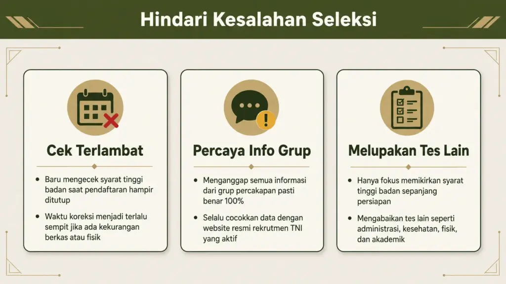 tinggi minimal bintara PK TNI