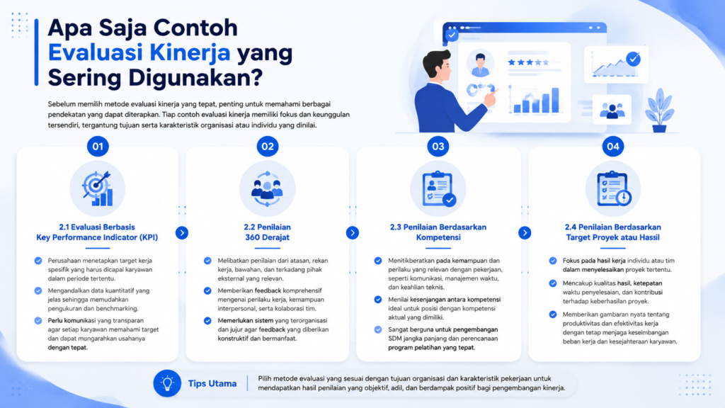 Apa saja contoh evaluasi kinerja