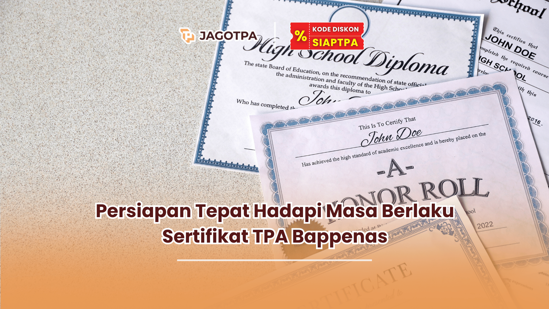 Berapa lama sertifikat TPA Bappenas