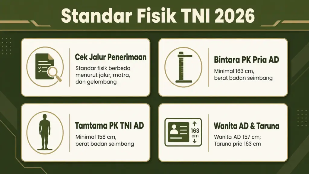 Syarat tinggi dan berat badan TNI