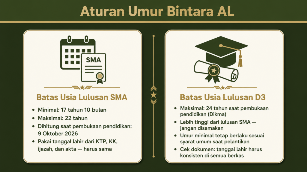 Syarat umur bintara PK TNI AL