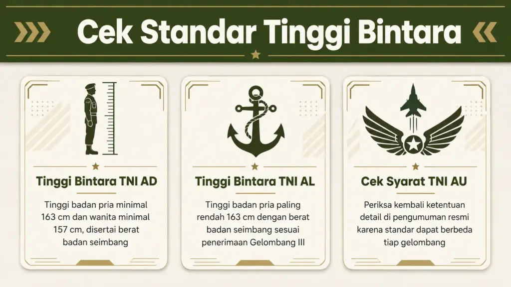 syarat tinggi bintara tni