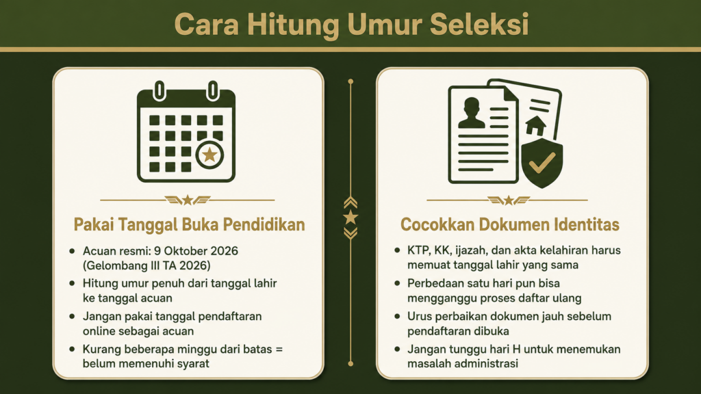 Syarat umur bintara PK TNI AL