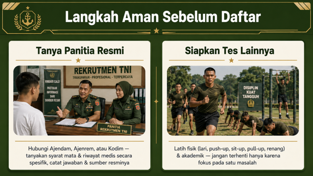 apakah mata minus bisa lolos tni