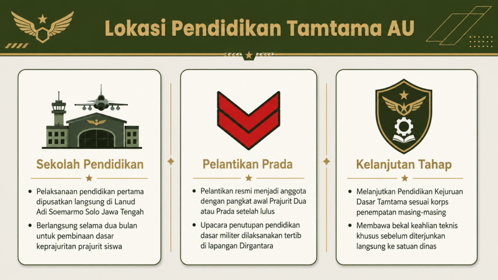 pendidikan tamtama pk tni au dimana
