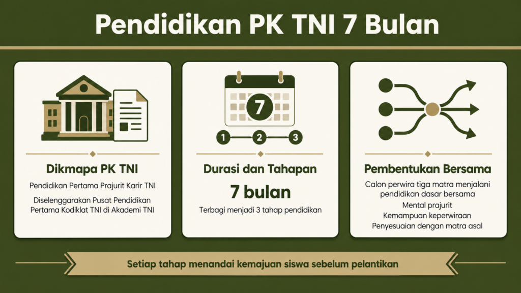 Berapa lama pendidikan PK TNI