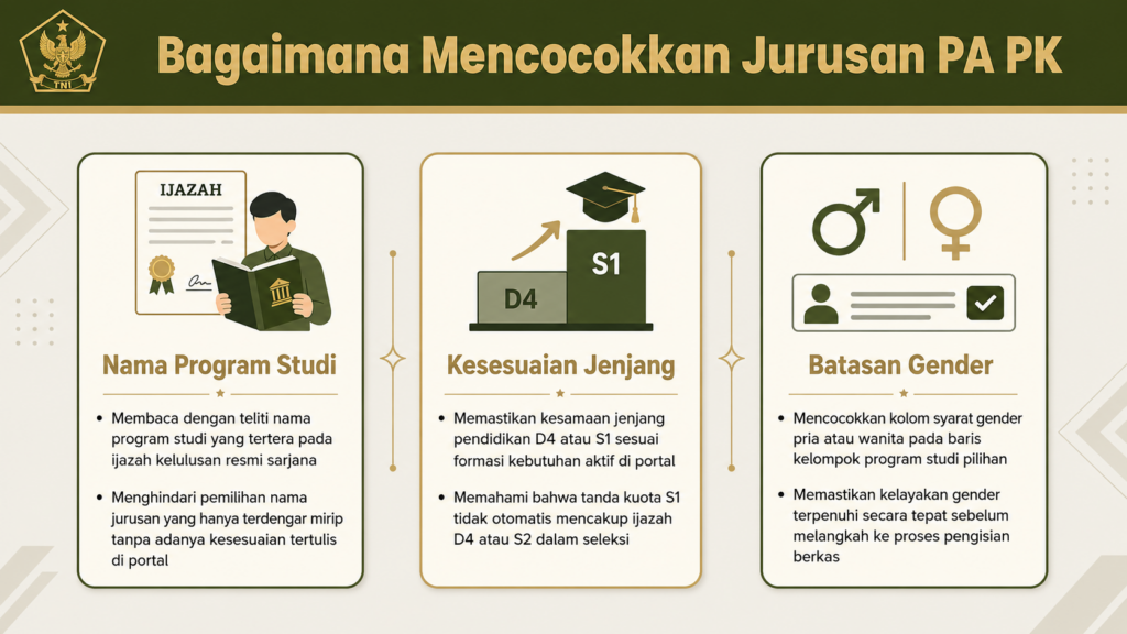 pa pk tni 2026 jurusan yang dibutuhkan