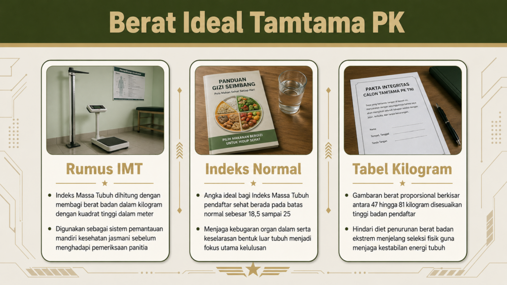 syarat tinggi badan dan berat badan ideal tamtama pk