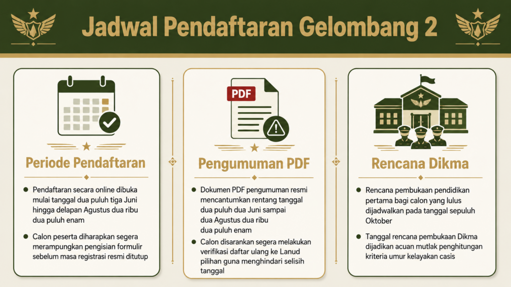 pendaftaran tamtama pk tni au gelombang 2