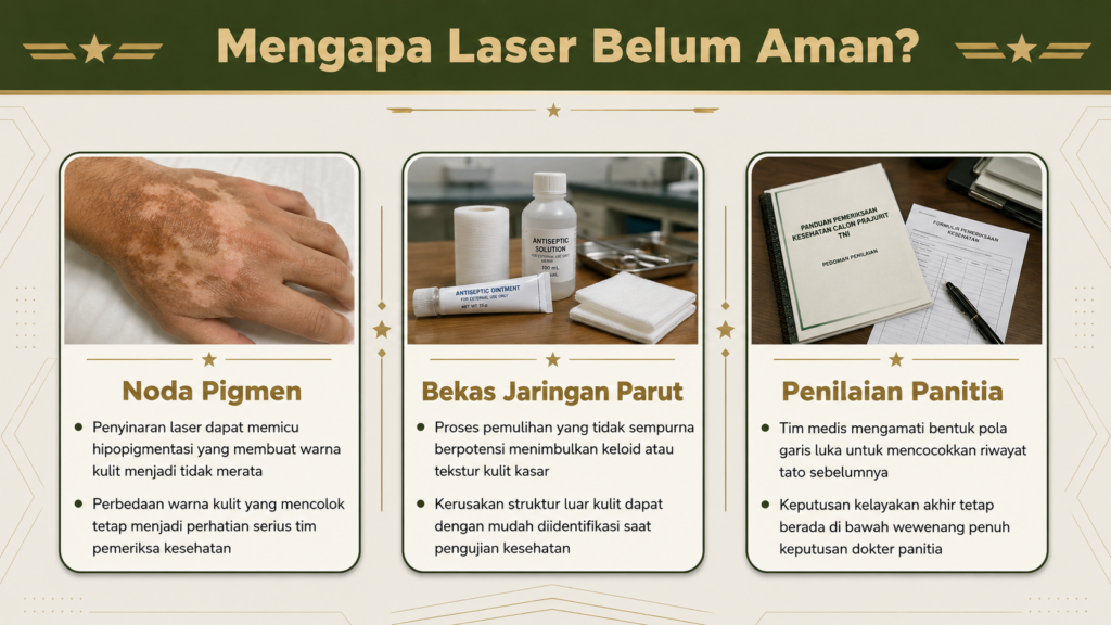 apakah bekas laser tato bisa lolos tni