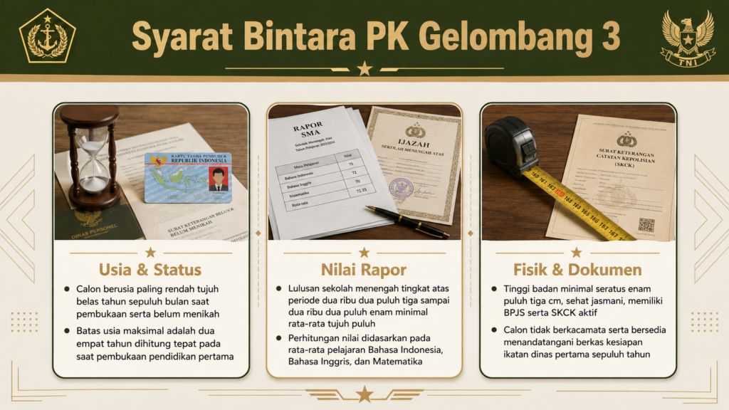 pendaftaran bintara pk tni ad gelombang 3