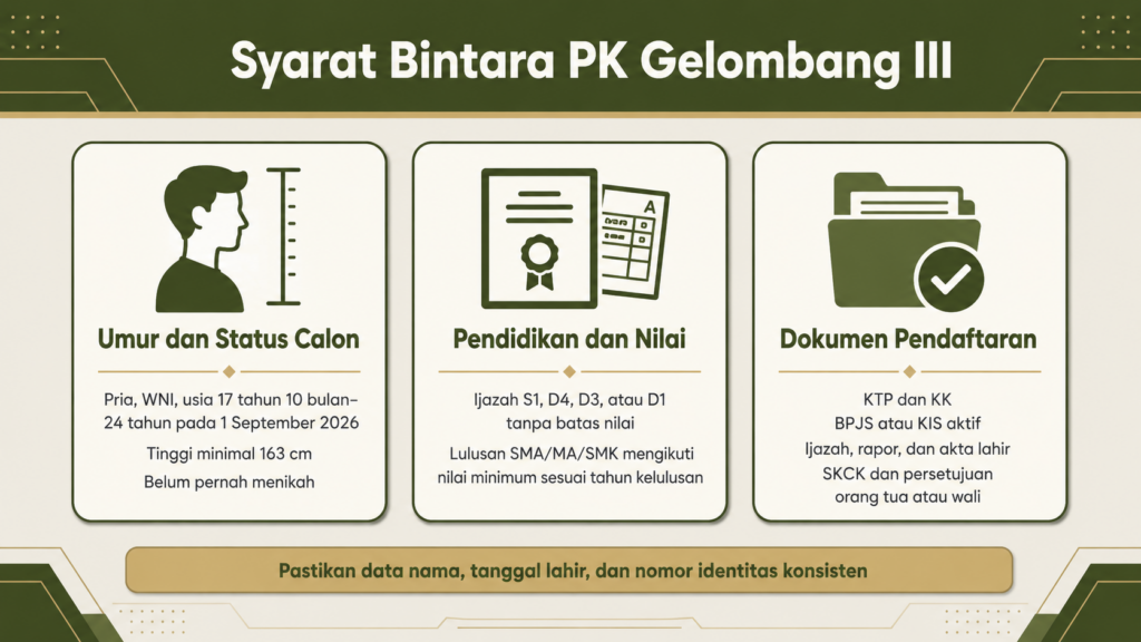 Kapan pendaftaran bintara PK TNI AD 2026 dibuka