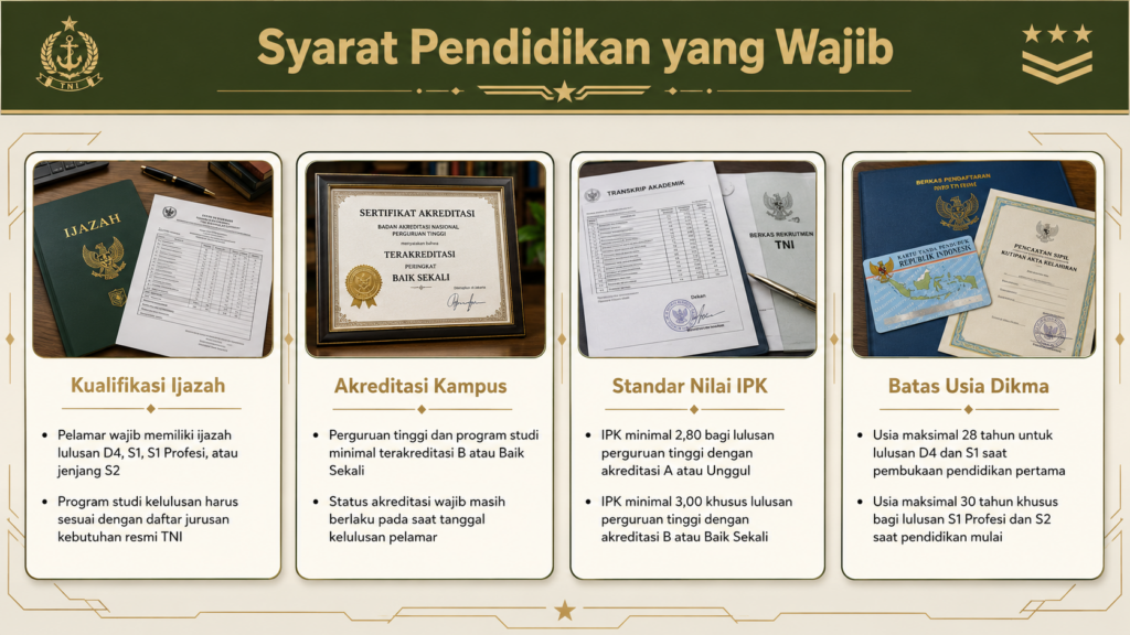 jurusan yang dibutuhkan pa pk tni