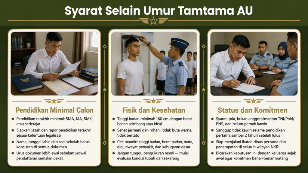 batas umur tamtama pk tni au