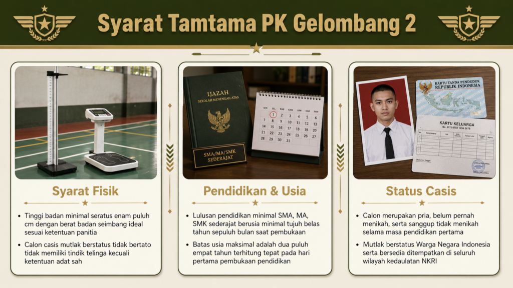 pendaftaran tamtama pk tni au gelombang 2