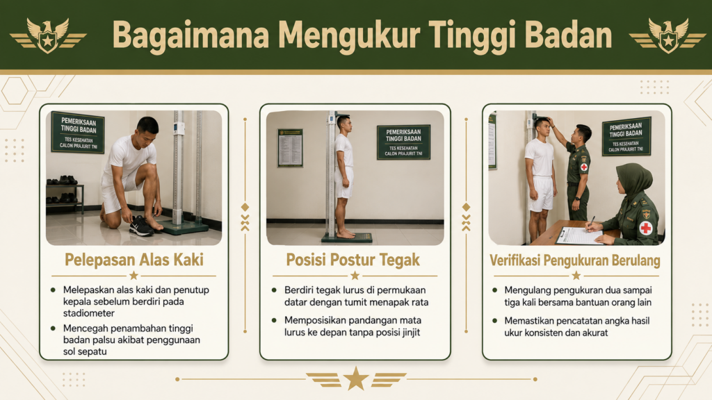 standar tinggi badan perwira karier tni