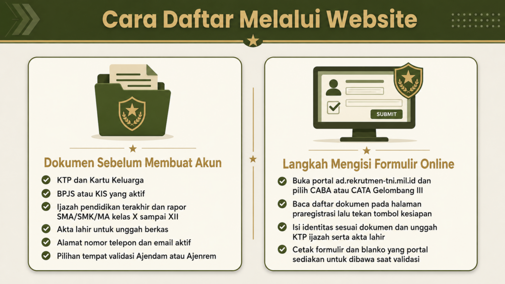 website rekrutmen tni ad gelombang 3