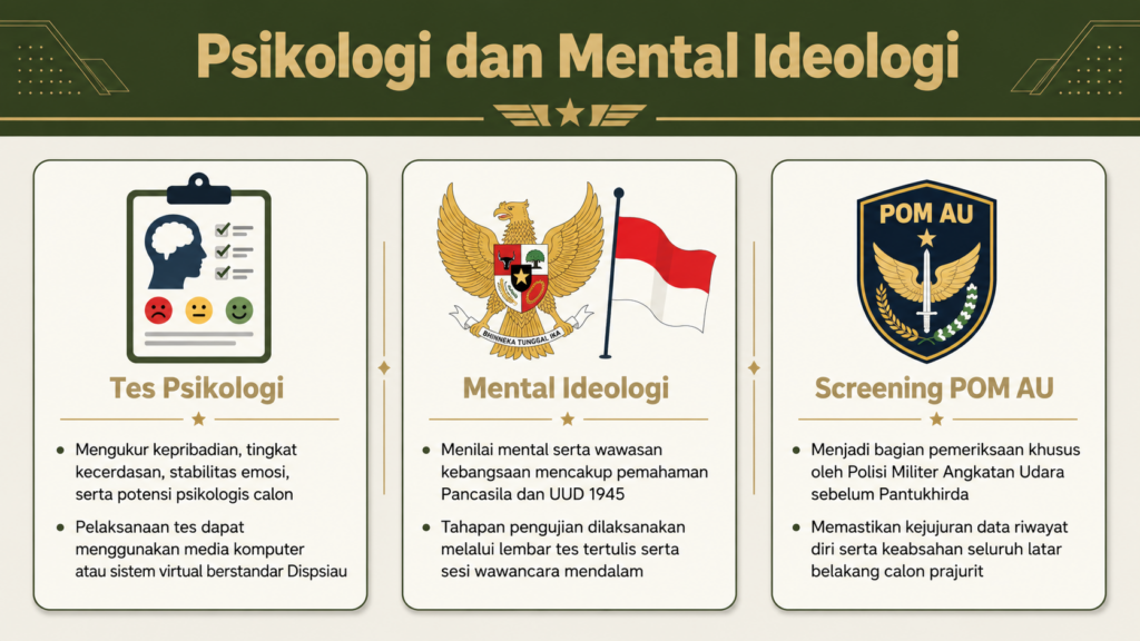 Tes tamtama pk TNI AU apa saja
