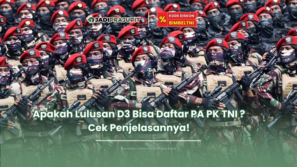 Apakah lulusan D3 bisa daftar PA PK TNI