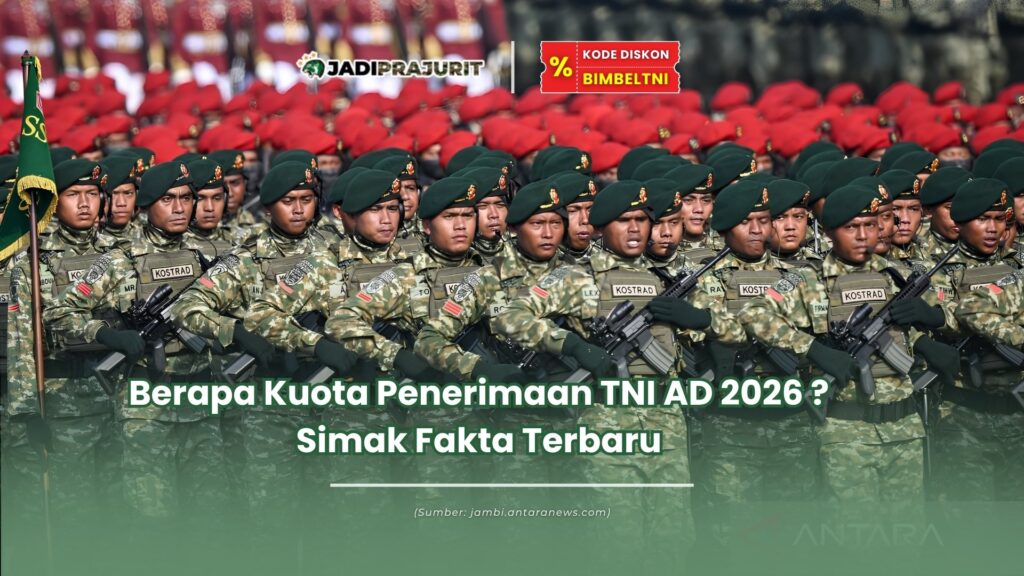 Berapa kuota penerimaan TNI AD 2026