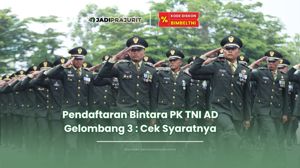 pendaftaran bintara pk tni ad gelombang 3