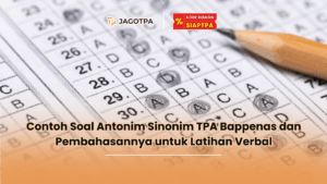 contoh soal antonim sinonim tpa bappenas