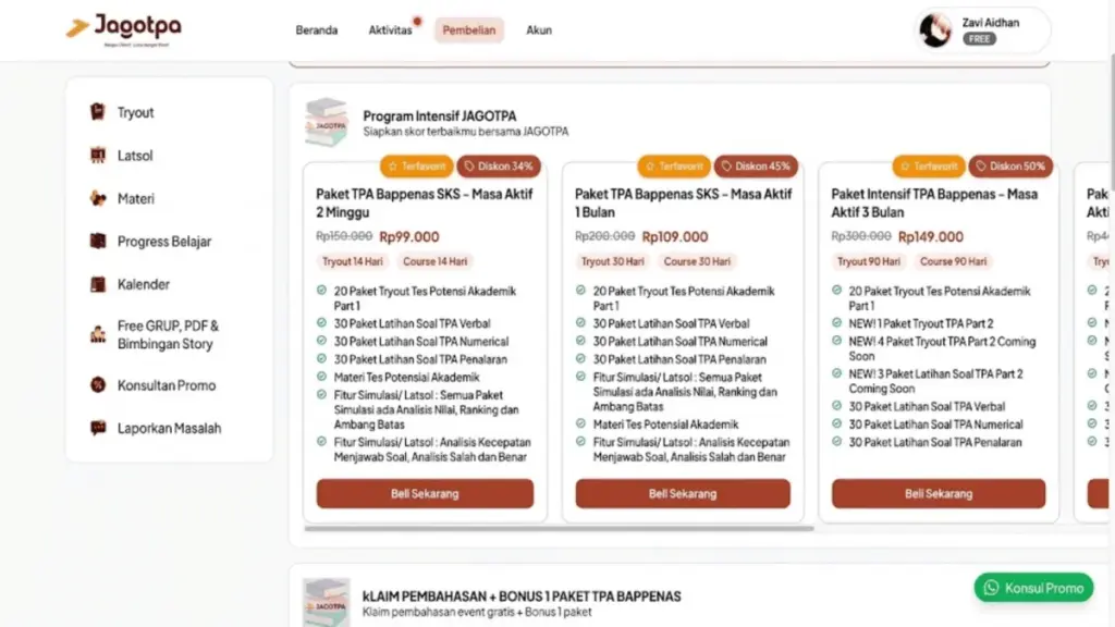 kode promo jagotpa